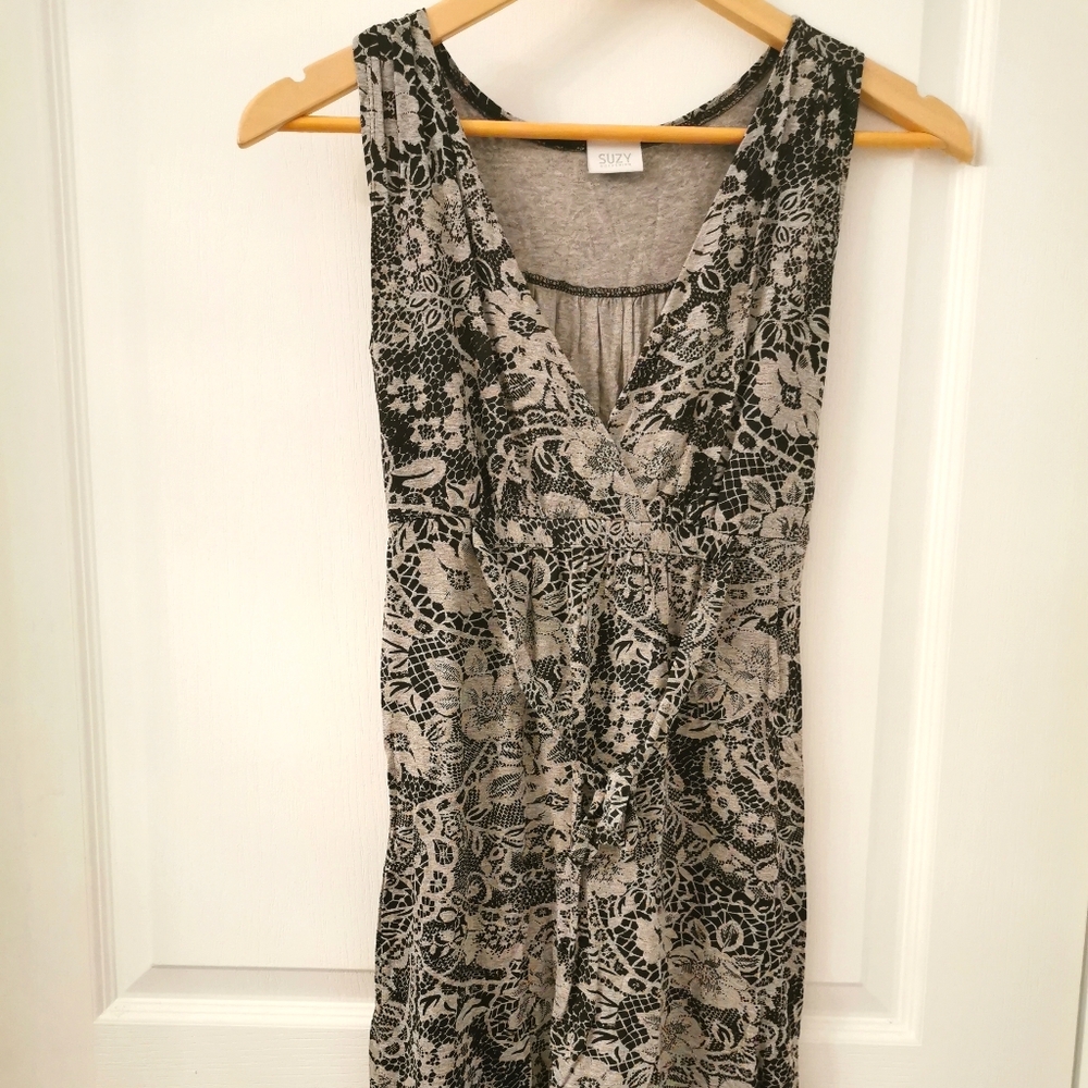 Suzy Long Dress with Floral Flower Pattern